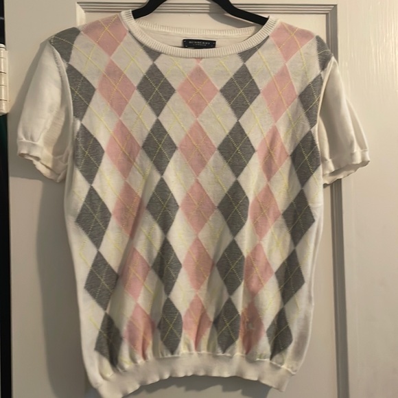 Size M Burberry Short-Sleeved Sweater - Picture 1 of 2